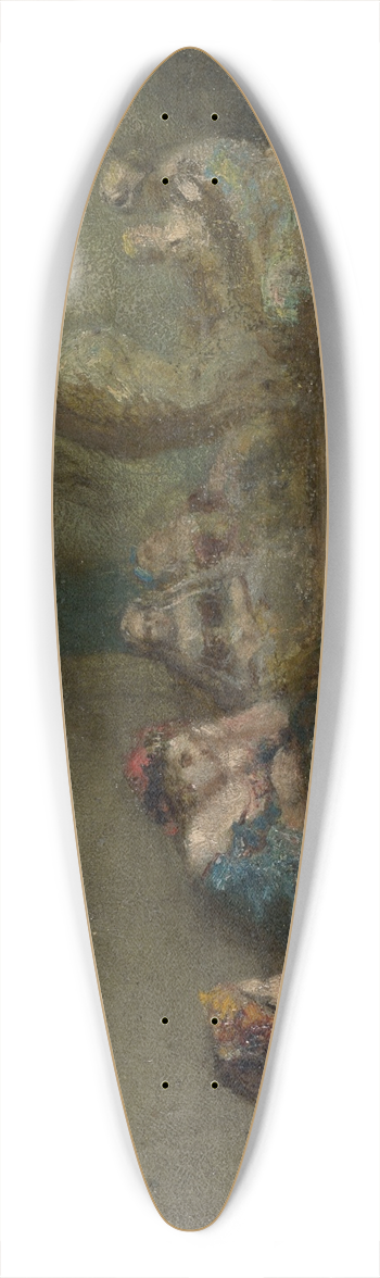 Flix Ziem - Le harem 39.3 inch art pintail longboard deck