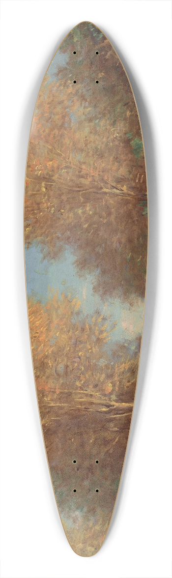Flix Ziem - Les jardins franais 39.3 inch art pintail longboard deck