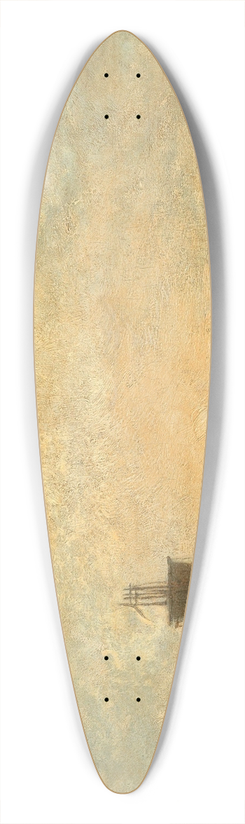 Flix Ziem - Sailing Ships (Caravels) at Sunset, Holland, 39.3 inch art pintail longboard deck