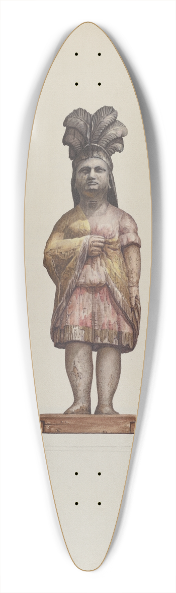 Flora Merchant - Cigar Store Indian 39.3 inch art pintail longboard deck