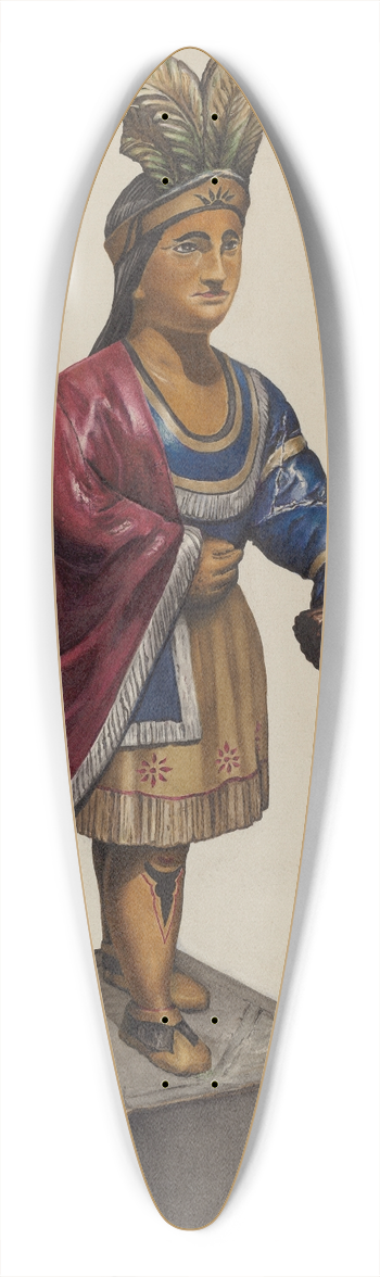 Flora Merchant - Cigar Store Indian 39.3 inch art pintail longboard deck