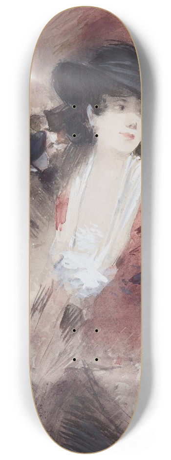 Jean-Louis Forain - Au foyer du thtre 8.25 inch art skate deck