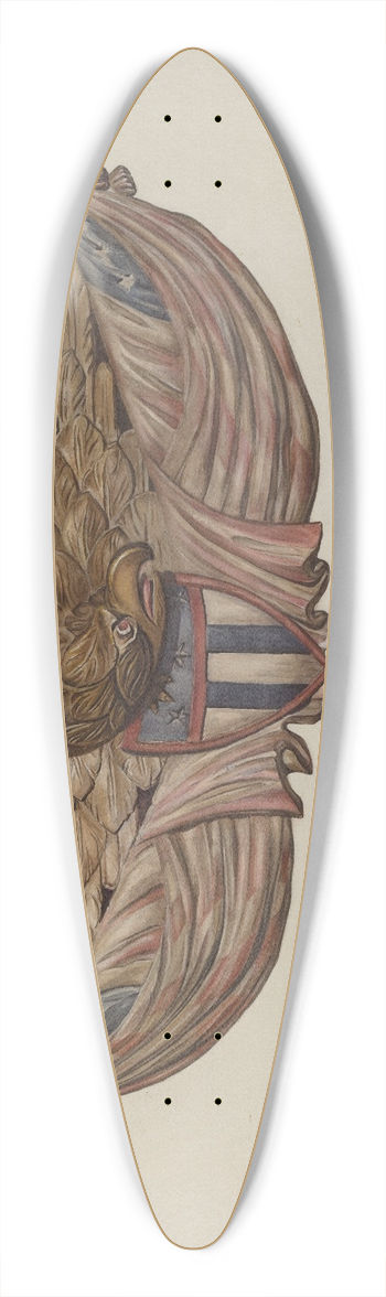 Flora Merchant - Eagle 39.3 inch art pintail longboard deck