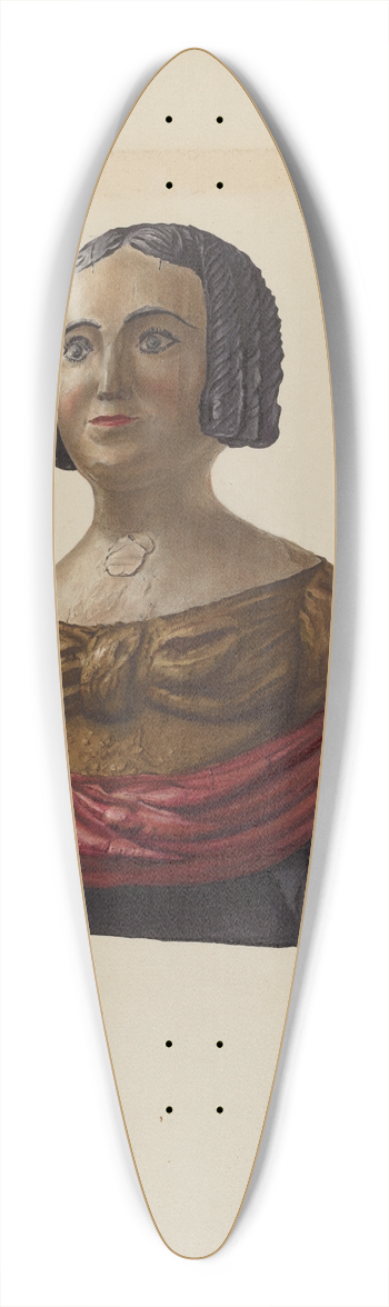 Flora Merchant - Small Figurehead 39.3 inch art pintail longboard deck