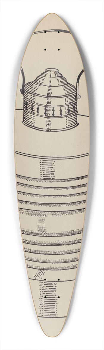 Florence Huston - Masthead Light 39.3 inch art pintail longboard deck