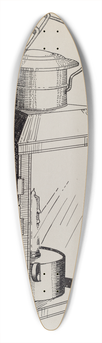 Florence Huston - Stable Lantern 39.3 inch art pintail longboard deck