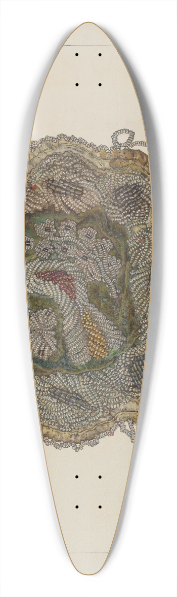 Florence Truelson - Beaded Cushion 39.3 inch art pintail longboard deck