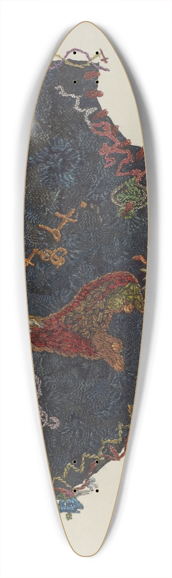 Florence Truelson - Quilt Section  Patchwork 39.3 inch art pintail longboard deck