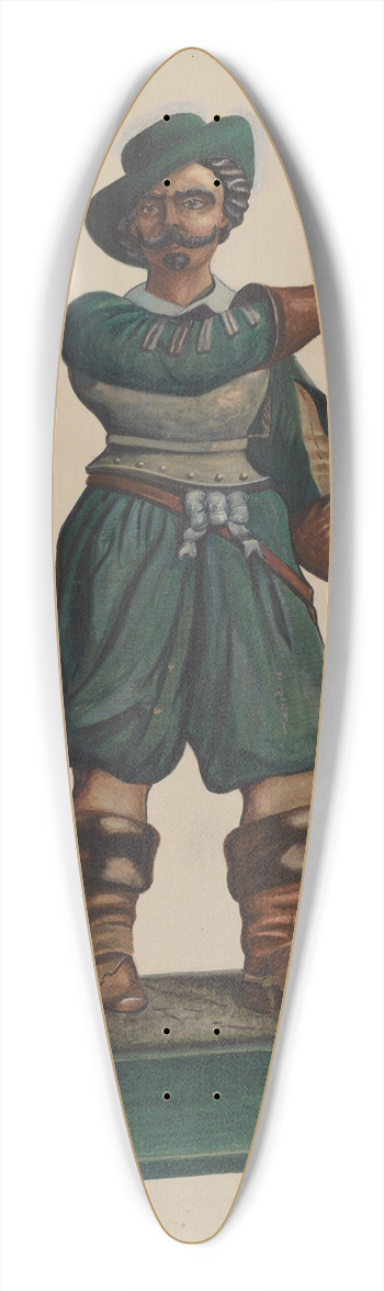 Florian Rokita - Cigar Store Figure 39.3 inch art pintail longboard deck