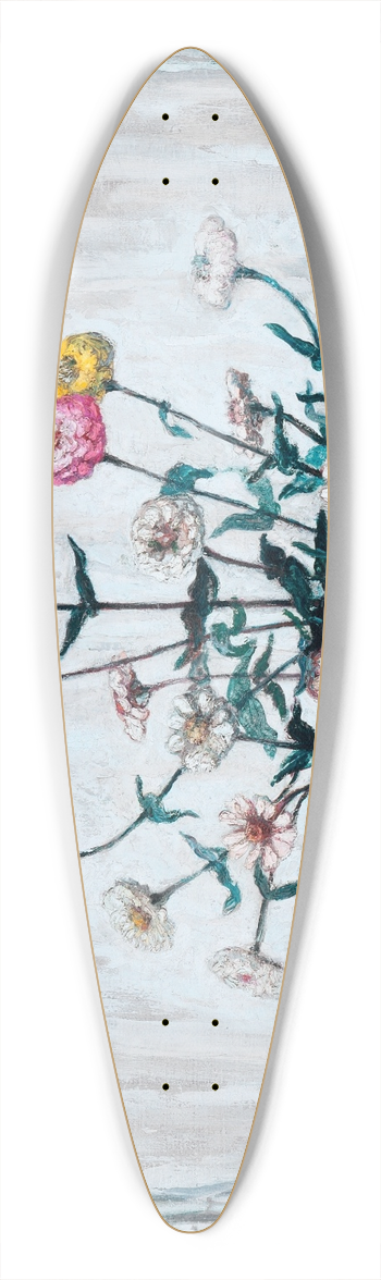 Florine Stettheimer - Zinnias 39.3 inch art pintail longboard deck