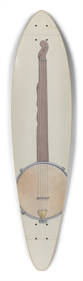 Floyd R. Sharp - Plantation Banjo 39.3 inch art pintail longboard deck