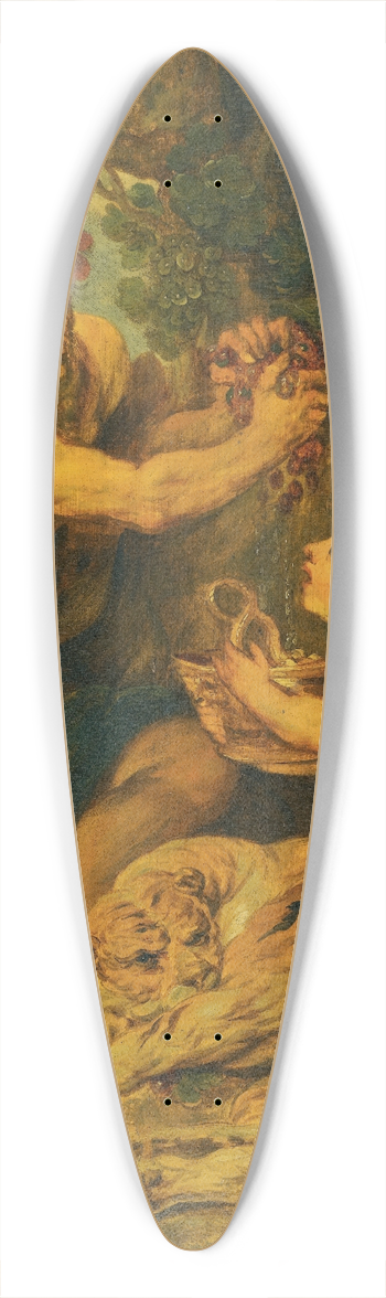 Follower of Peter Paul Rubens - A Drinking Man With Putti And A Tiger 39.3 inch art pintail longboard deck