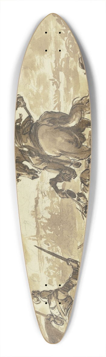 Francesco Giuseppe Casanova - Vorpostengefecht zwischen Reitern und Fusoldaten 39.3 inch art pintail longboard deck