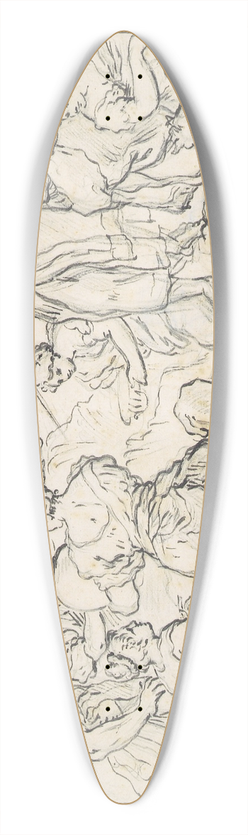 Francesco La Marra - Moses slr vand af klippen 39.3 inch art pintail longboard deck