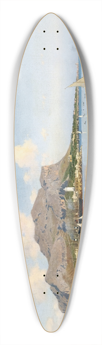 Francesco Lojacono - Mount Pellegrino, Palermo 39.3 inch art pintail longboard deck