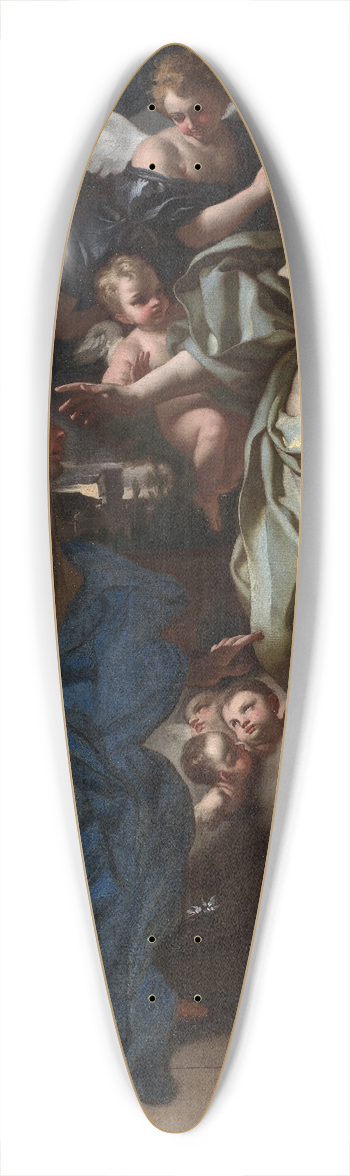 Francesco Solimena - The Risen Christ Appearing to the Virgin 39.3 inch art pintail longboard deck