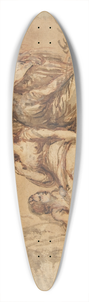 Francesco Zuccarelli - Five Young Women in a Landscape 39.3 inch art pintail longboard deck