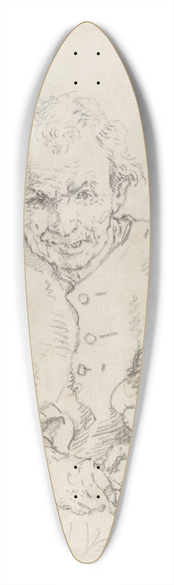 Francesco Zuccarelli - Seated Peasant 39.3 inch art pintail longboard deck