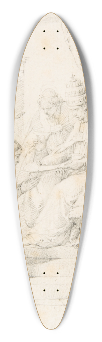 Francesco Zugno - Angelo Maria Querini Created Cardinal by Benedict XIII 39.3 inch art pintail longboard deck