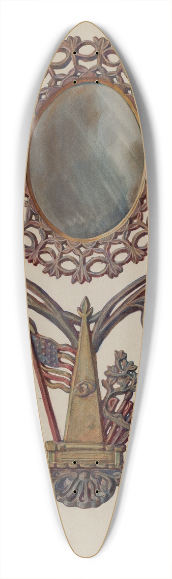 Frances Lichten - Mirror 39.3 inch art pintail longboard deck