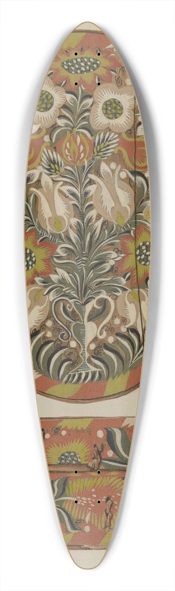 Frances Lichten - Pa. German Bride or Cap Box 39.3 inch art pintail longboard deck