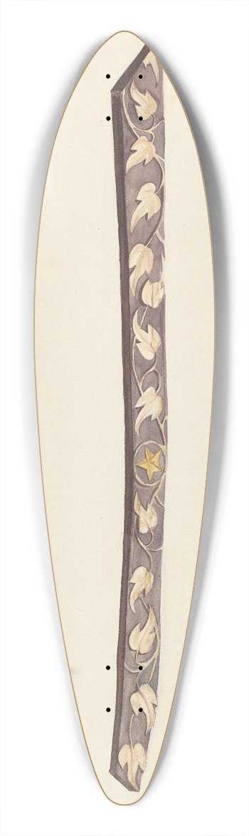 Frances Matsubara - Ships Carving 39.3 inch art pintail longboard deck