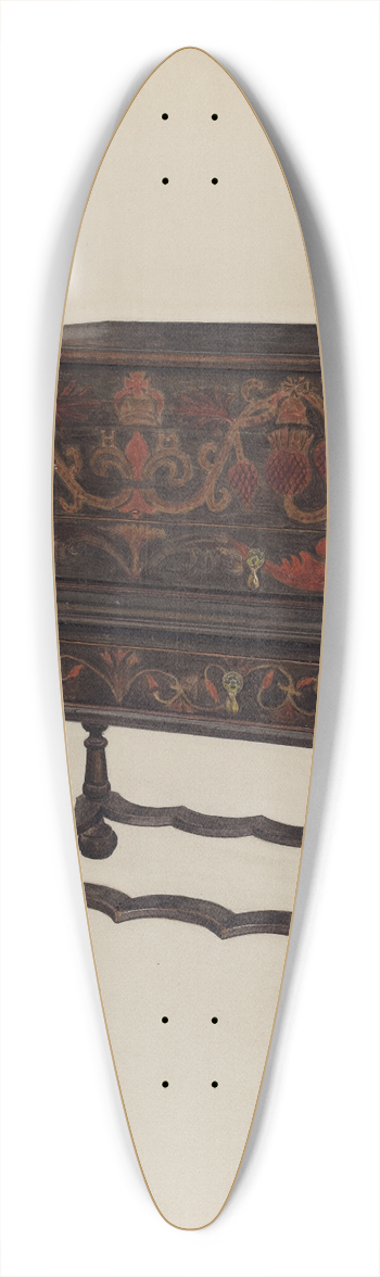 Francis Borelli - Box Desk on Frame 39.3 inch art pintail longboard deck
