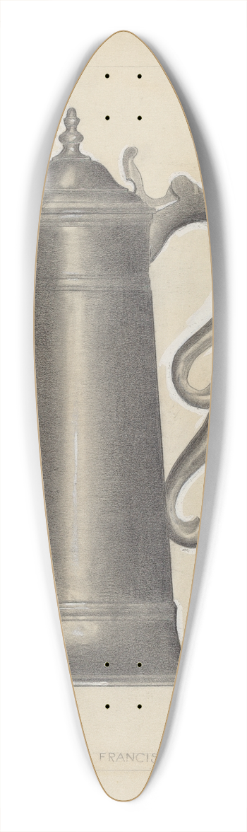 Francis Borelli - Pewter Mug 39.3 inch art pintail longboard deck
