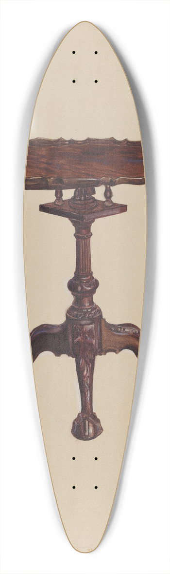 Francis Borelli - Tilt-top Table 39.3 inch art pintail longboard deck