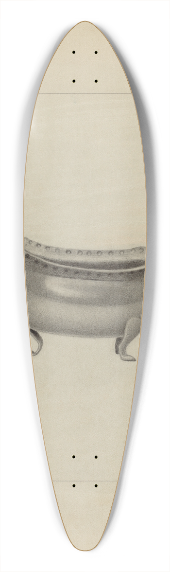 Francisco Alvarez - Silver Sauce Boat 39.3 inch art pintail longboard deck