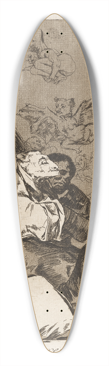 Francisco de Goya - Correccion. (Correction.) 39.3 inch art pintail longboard deck