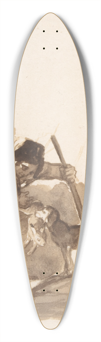 Francisco de Goya - Rabbit hunter with a Retriever 39.3 inch art pintail longboard deck