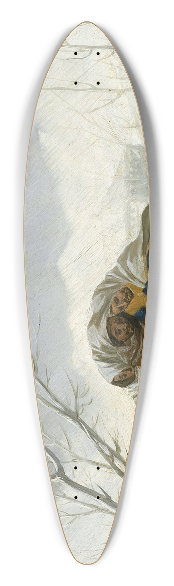 Francisco de Goya - Winter Scene 39.3 inch art pintail longboard deck