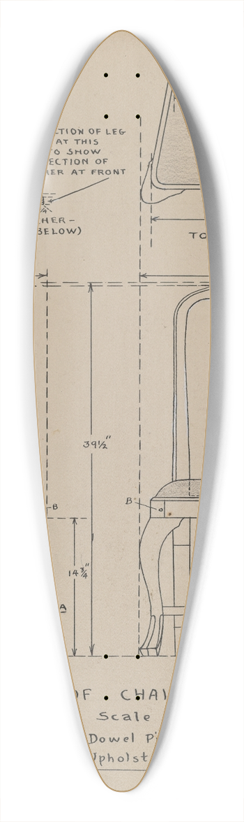 Francis Law Durand - Chair 39.3 inch art pintail longboard deck