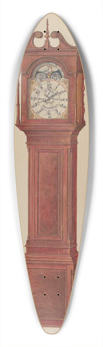 Francis Law Durand - Grandfathers Clock 39.3 inch art pintail longboard deck