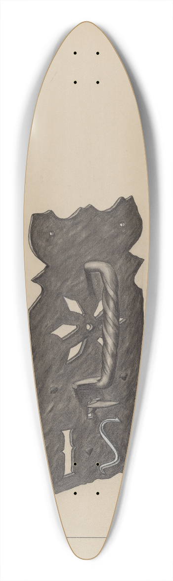Francis Law Durand - Latch Plate 39.3 inch art pintail longboard deck