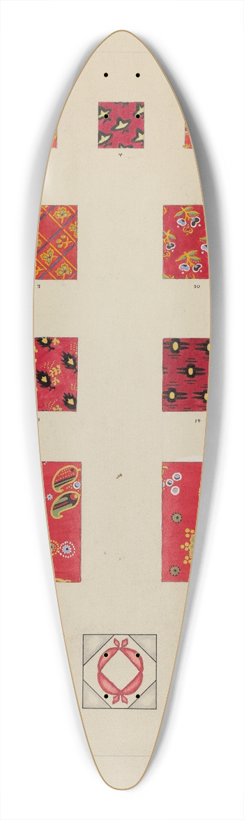 Francis Law Durand - Printed Quilted Patches 39.3 inch art pintail longboard deck