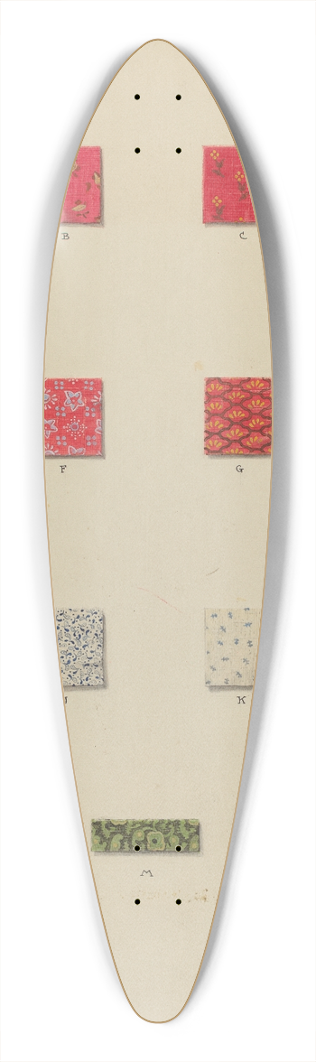 Francis Law Durand - Quilt Patches 39.3 inch art pintail longboard deck