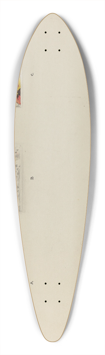 Francis Law Durand - Woven Quilt Details 39.3 inch art pintail longboard deck