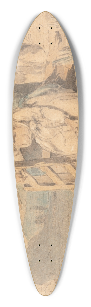 Francis Wheatley - Adelaide 39.3 inch art pintail longboard deck
