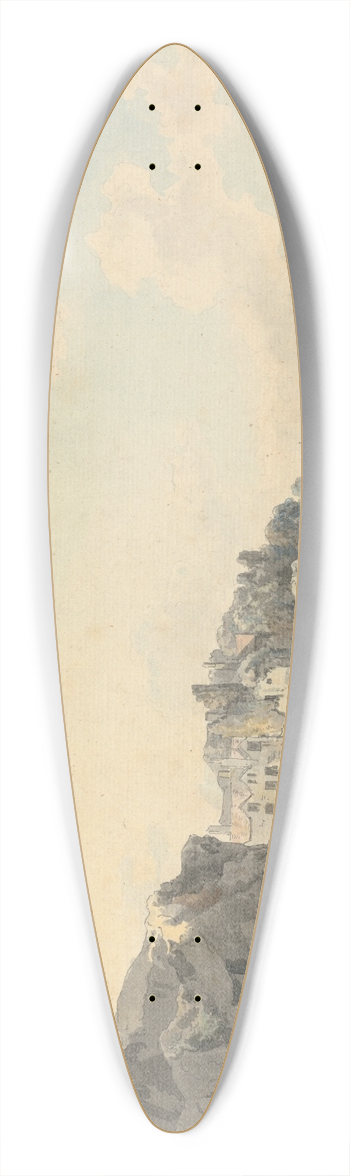 Francis Wheatley - Lismore Castle, Ireland 39.3 inch art pintail longboard deck