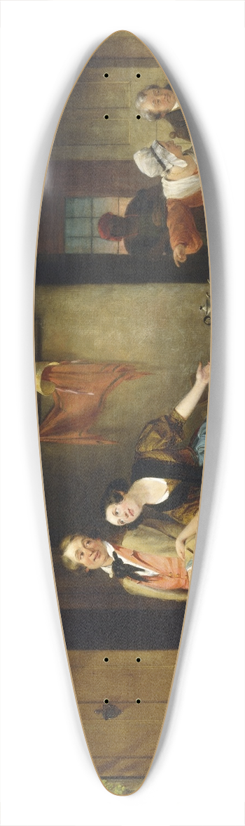 Francis William Edmonds - The Bashful Cousin 39.3 inch art pintail longboard deck
