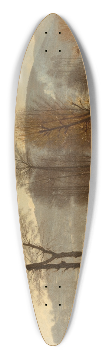 Francois-Louis Franais - tude dhiver, Valle de Mnster 39.3 inch art pintail longboard deck