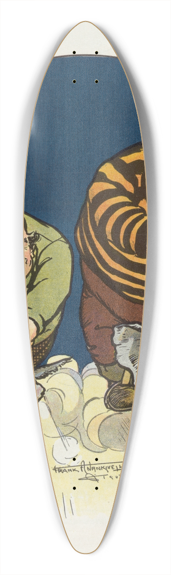 Frank Arthur Nankivell - Exercising the mounts 39.3 inch art pintail longboard deck