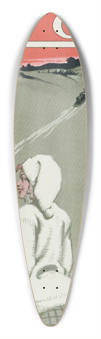 Frank Arthur Nankivell - The best part of coasting  the walk back 39.3 inch art pintail longboard deck
