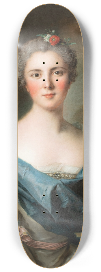 Jean-Marc Nattier - Portrait of Marie Henriette de Polastron, comtesse dAndlau (c. 1716-1792) 8.25 inch art skate deck