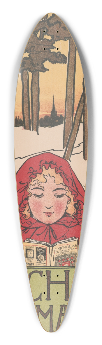 Frank Berkeley Smith - St. Nicholas Christmas number 39.3 inch art pintail longboard deck