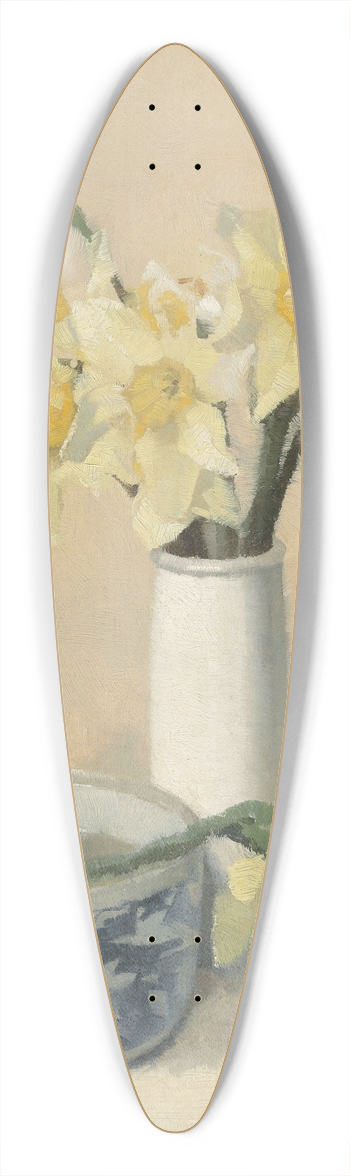 Frank Bramley - Daffodils and narcissi 39.3 inch art pintail longboard deck