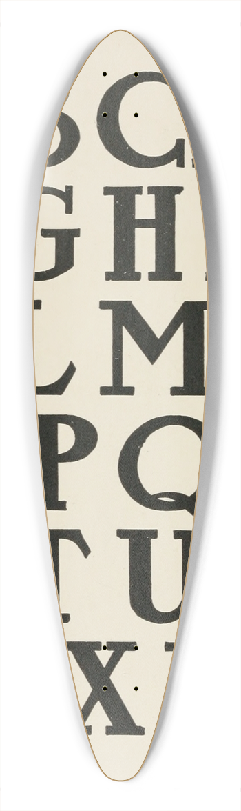 Frank Chouteau Brown - Modern American Capitals 39.3 inch art pintail longboard deck