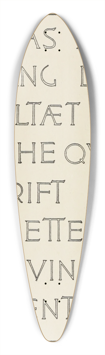 Frank Chouteau Brown - Modern German Capitals 2 39.3 inch art pintail longboard deck